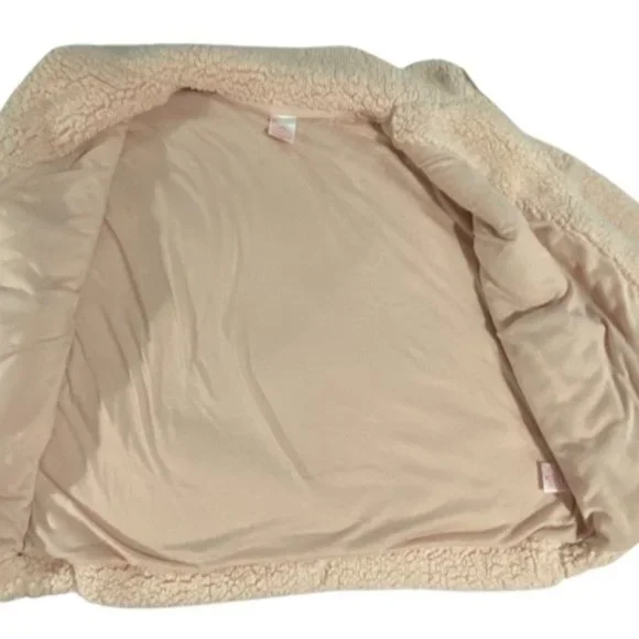 No Boundaries Teddy Style Cream Colored Jacket Size Juniors 11-13/Large - Picture 5 of 12